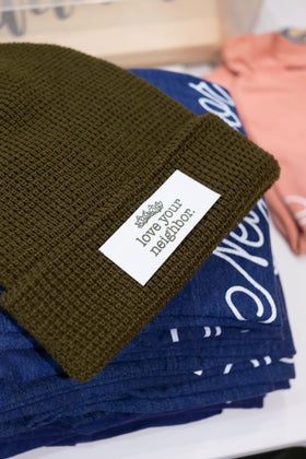 “Love Your Neighbor” Knit Beanie