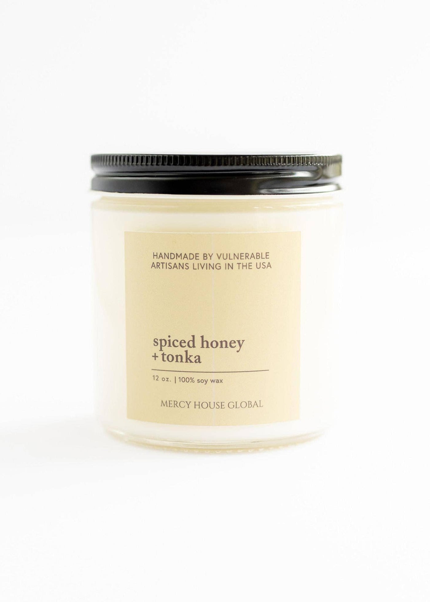 Spiced Honey & Tonka Candle | 12 oz Glass Jar
