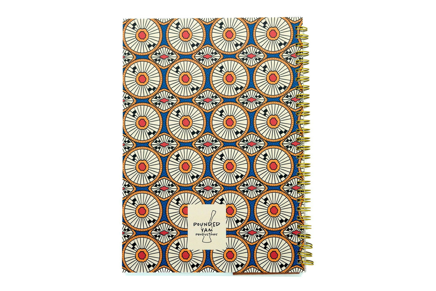 African Print Soft Cover Spiral Notebook - Circles