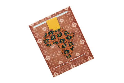 Magnetic Bookmark - African Print (Fans)