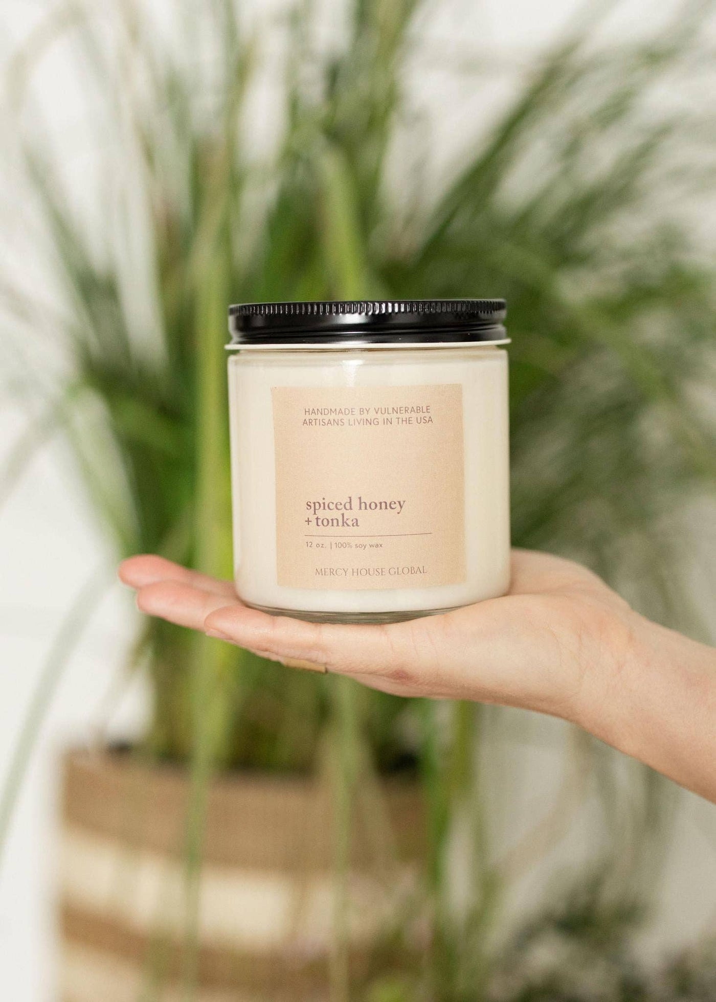 Spiced Honey & Tonka Candle | 12 oz Glass Jar