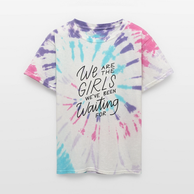 We Are The Girls We've Been Waiting For Kids' Tie Dye T-Shirt - Pastel Spiral