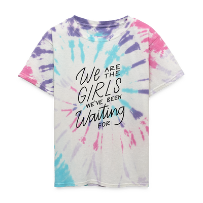 We Are The Girls We've Been Waiting For Kids' Tie Dye T-Shirt - Pastel Spiral