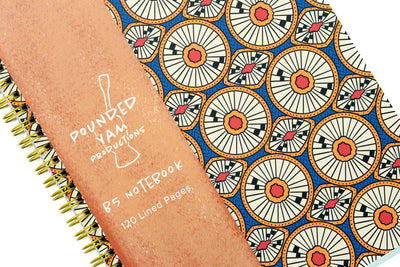 African Print Soft Cover Spiral Notebook - Circles