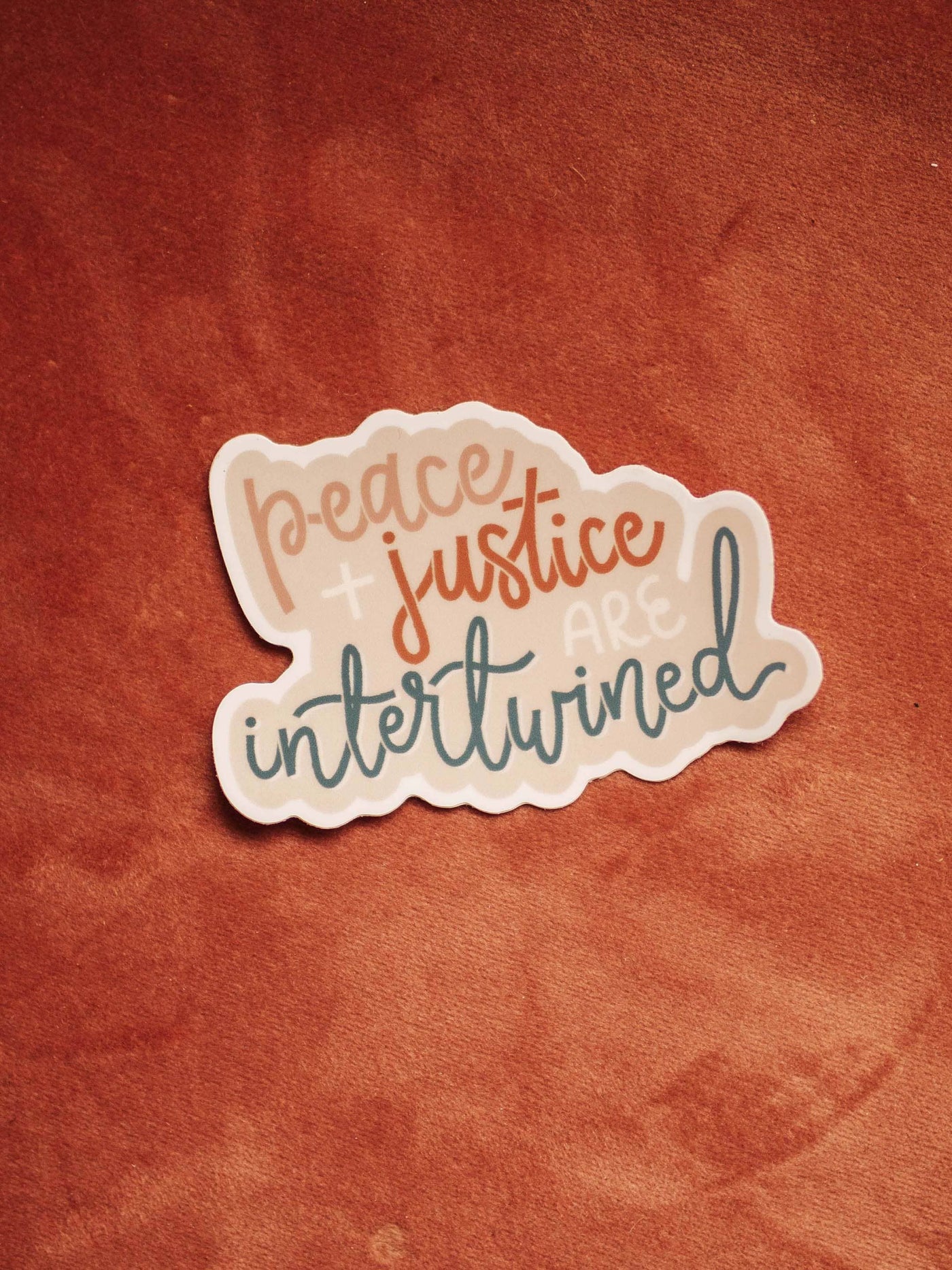 Peace + Justice Sticker