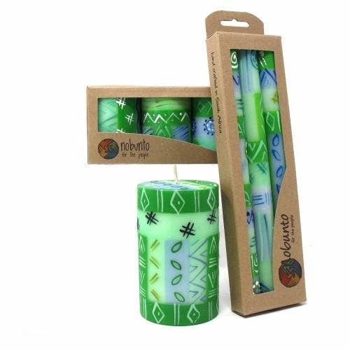 Hand-painted Dinner Candles, Pair (Farih Design)