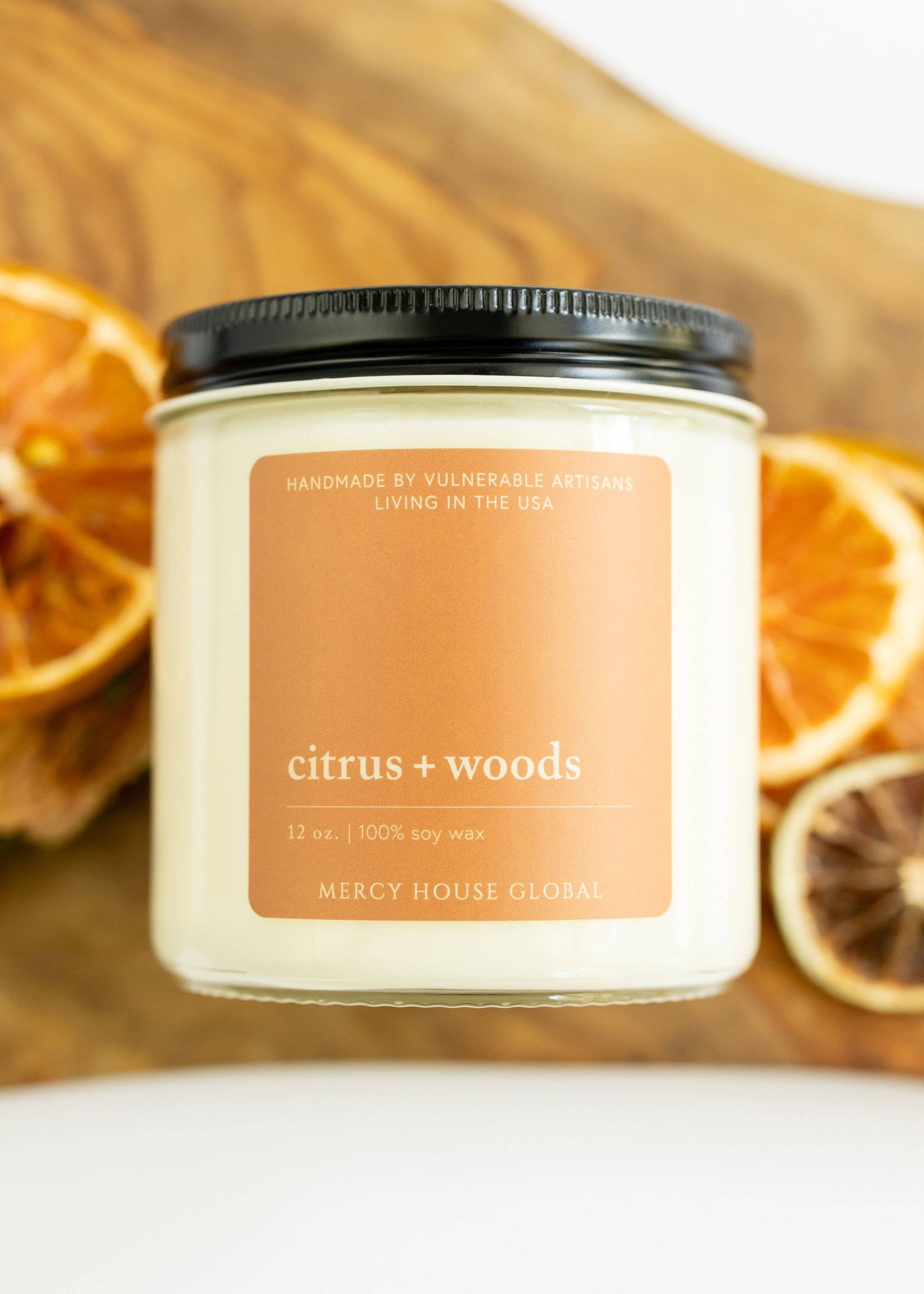 Citrus + Woods Candle | 12 oz. Glass Jar