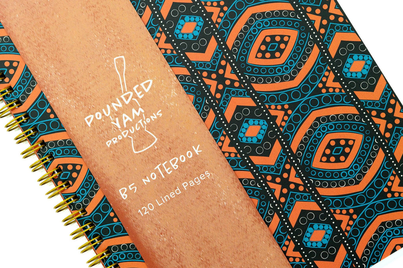 African Print Soft Cover Spiral Notebook - Diamonds