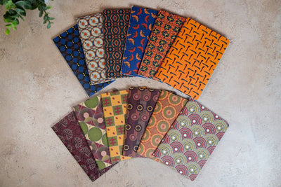 African Print Pocket Notebook - Circles (Ankara)