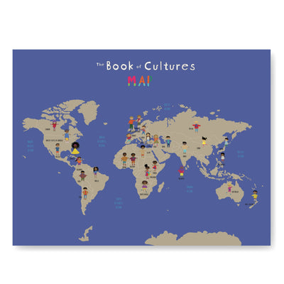 The Book of Cultures with Stickers & Map Multicultural Book