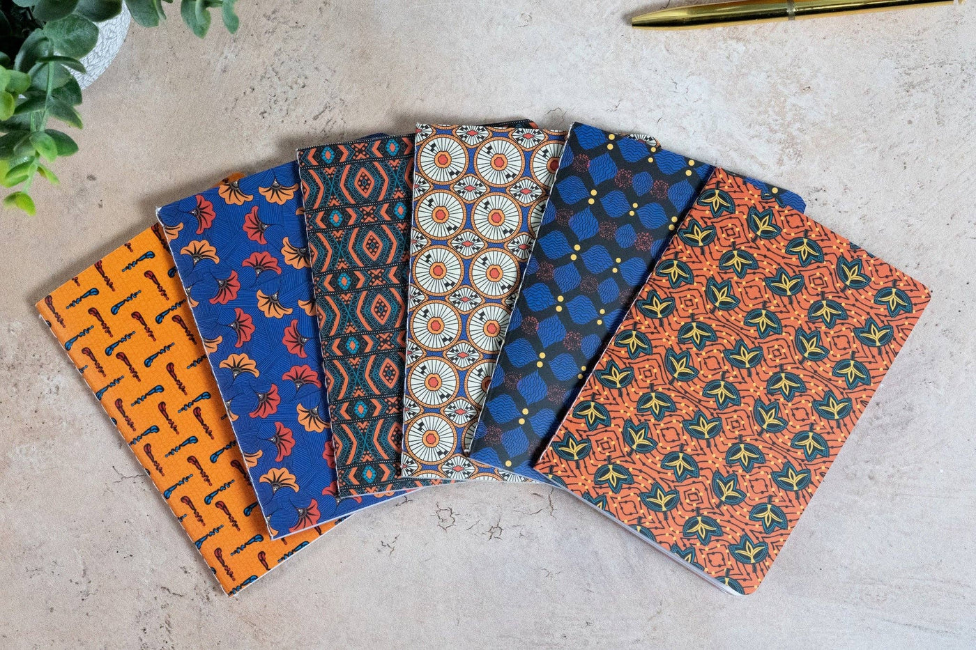 African Print Pocket Notebook - Circles (Ankara)