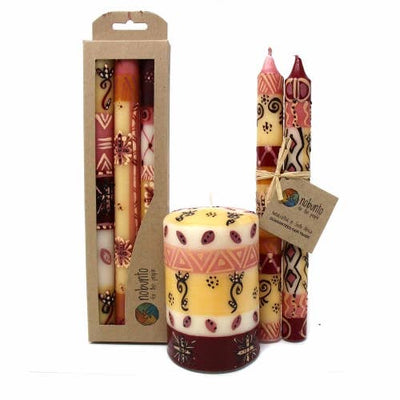 Hand Painted Dinner Pair Candles - Halisi Design
