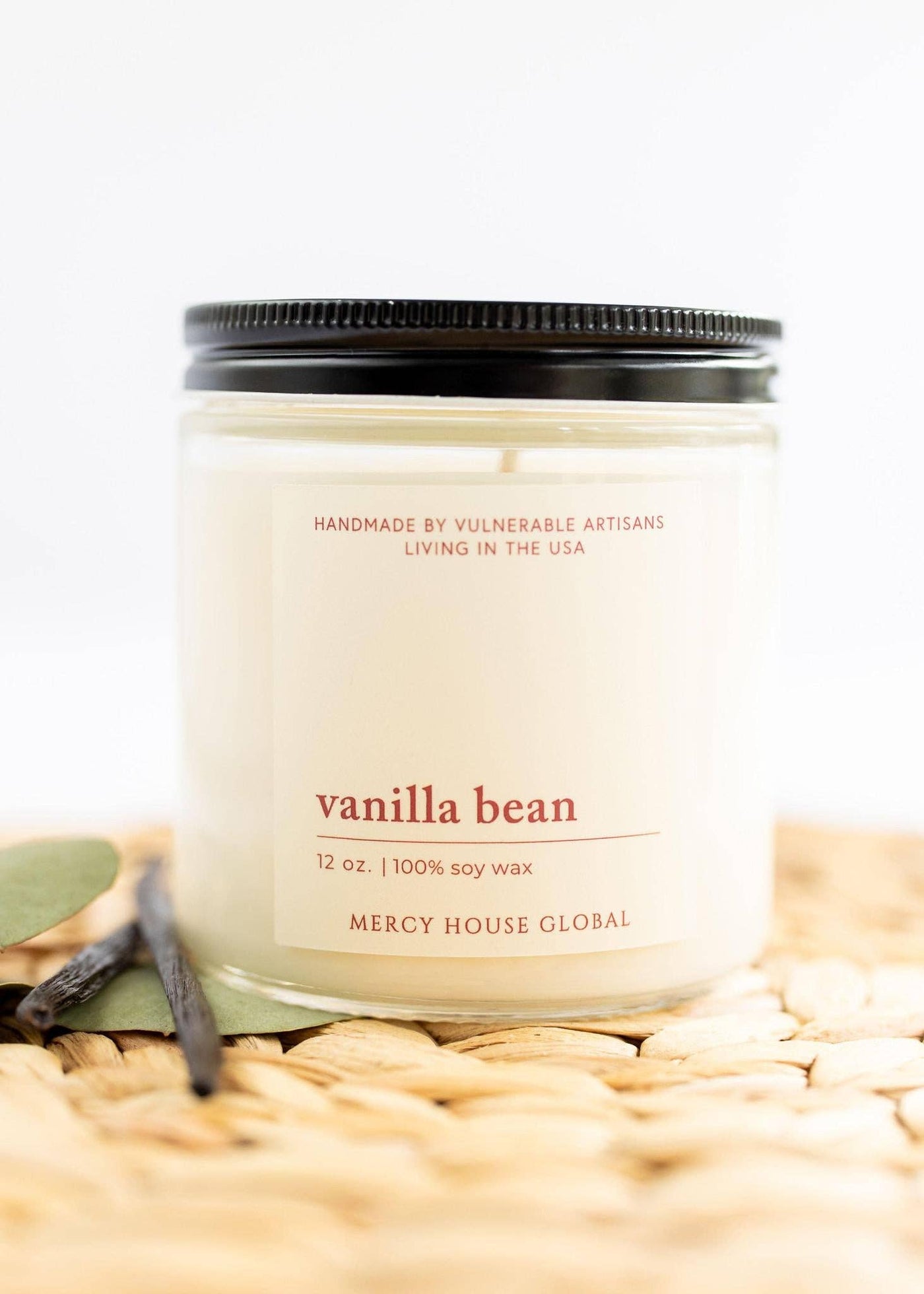 Vanilla Bean Candle | 12 oz. Glass Jar