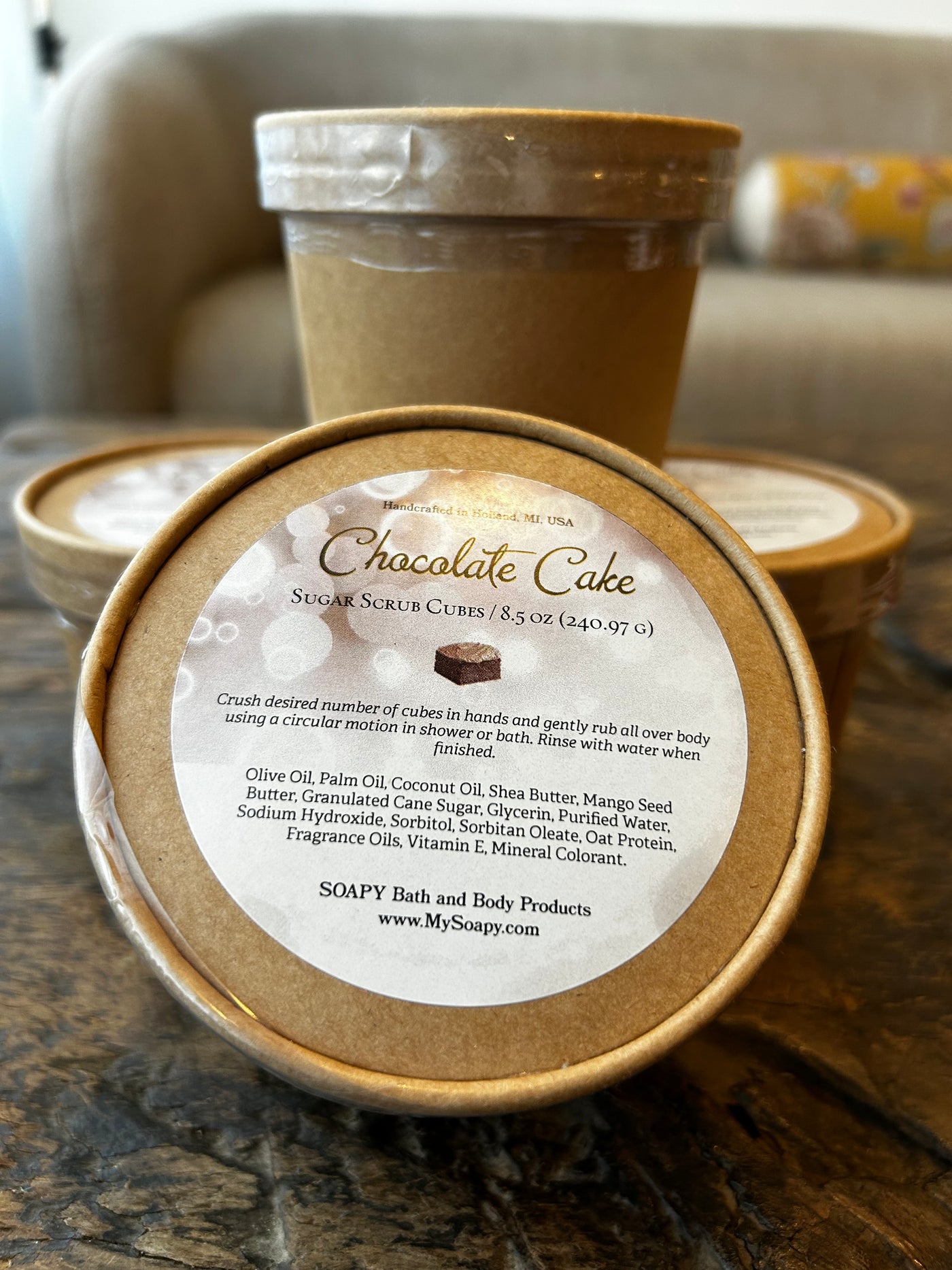 Handcrafted Sugar Scrub Cube Collection by Soapy