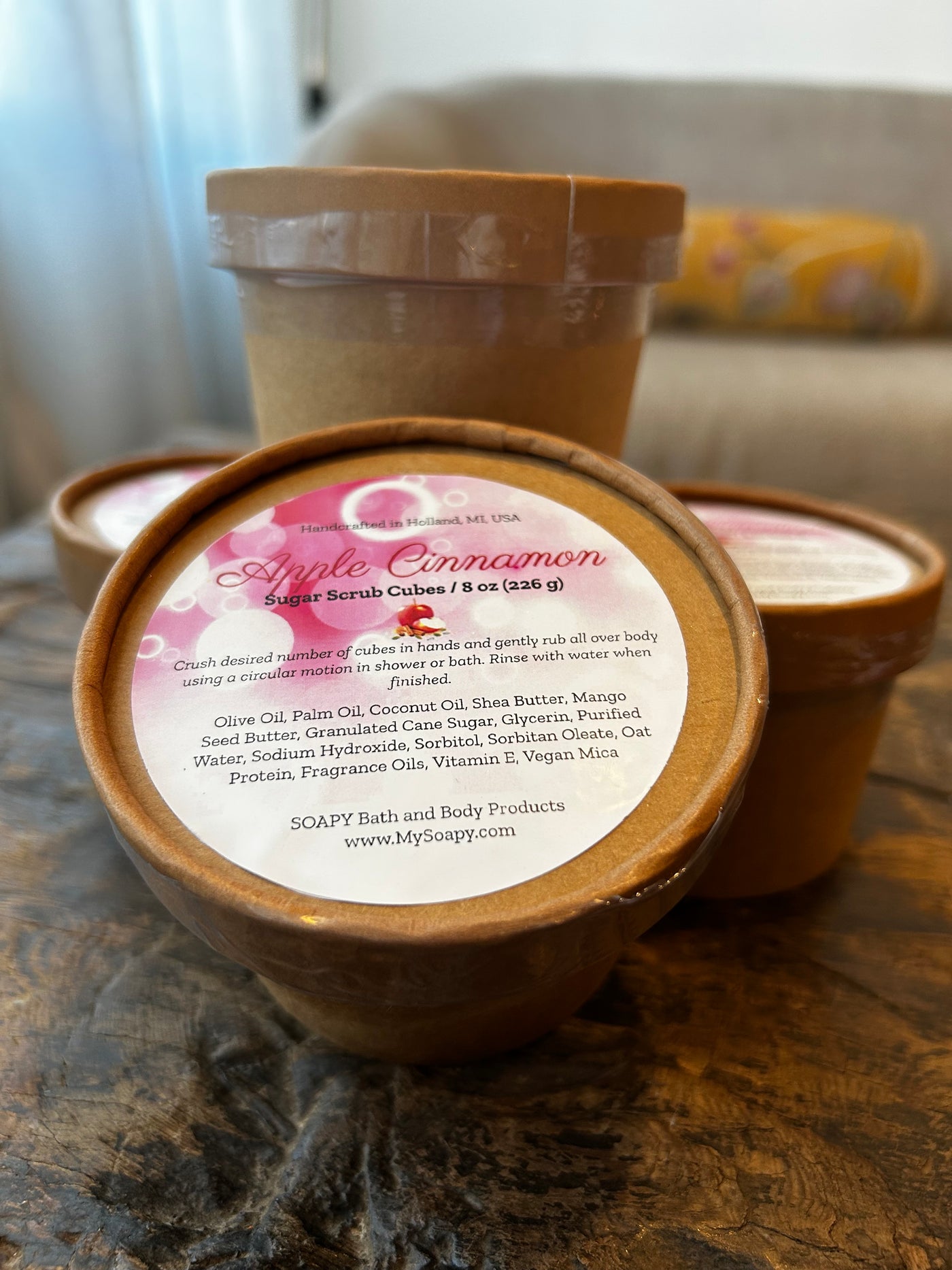 Handcrafted Sugar Scrub Cube Collection by Soapy