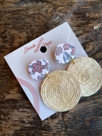 Woven Disc Earrings