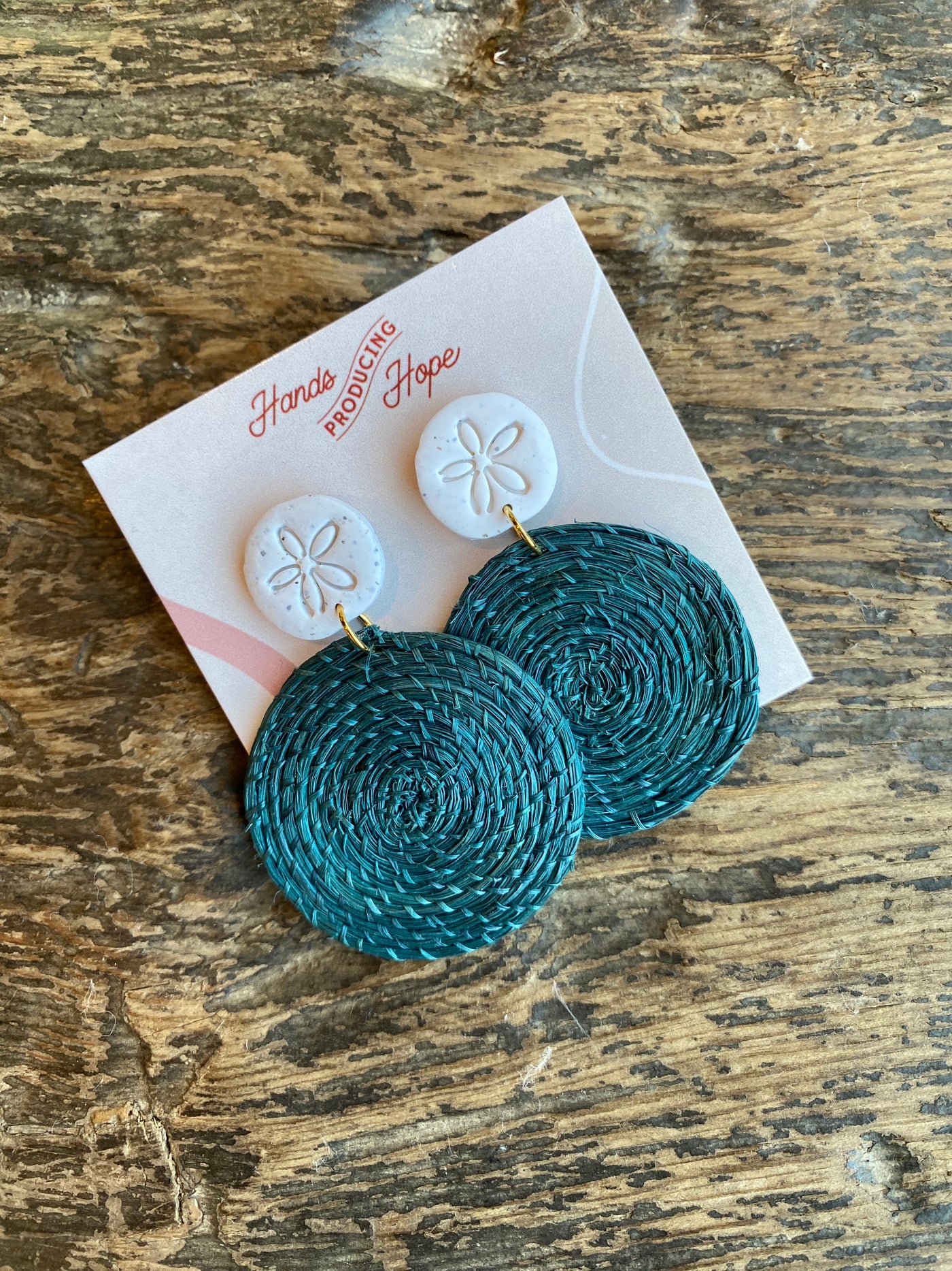 Woven Disc Earrings
