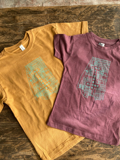 "No neighbor alone" kids shirts
