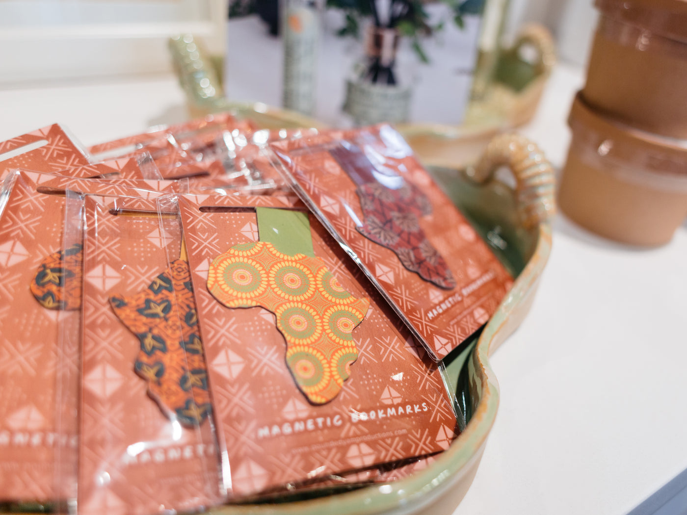 Magnetic Bookmark - African Print (Bloom)