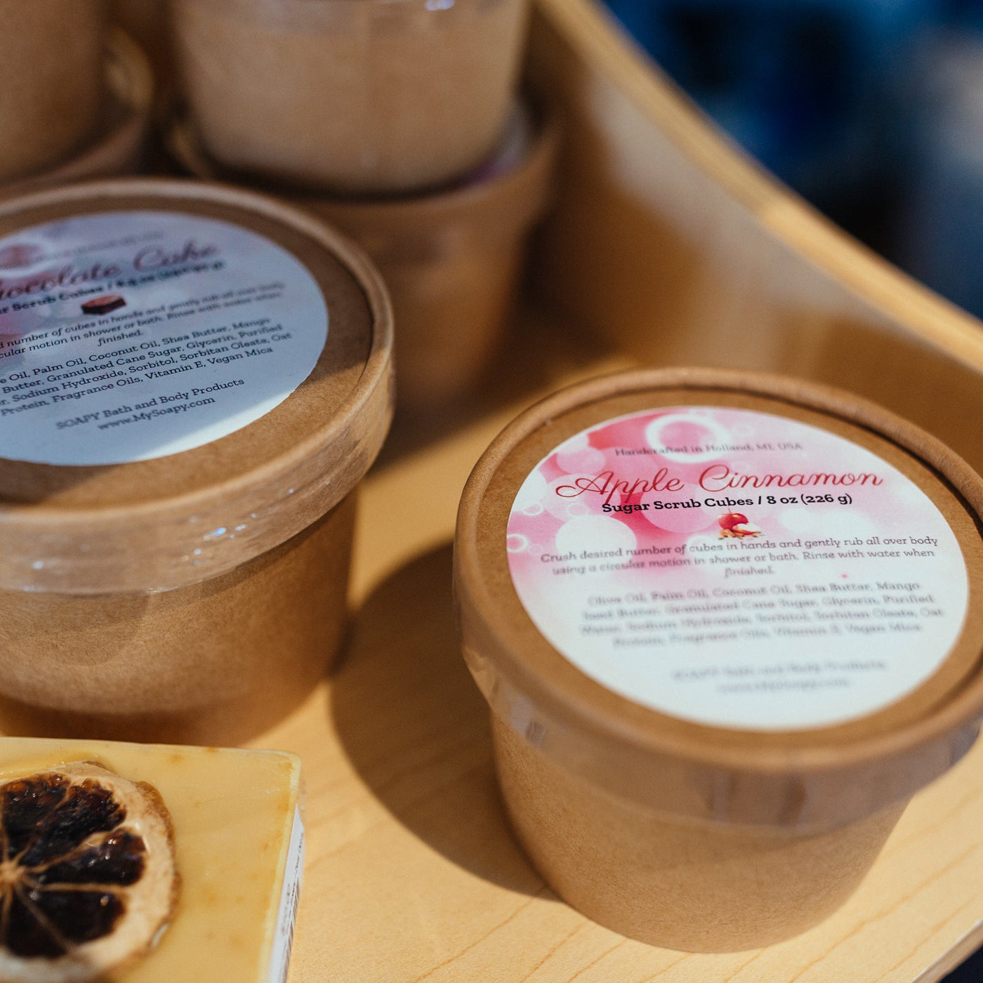Handcrafted Sugar Scrub Cube Collection by Soapy