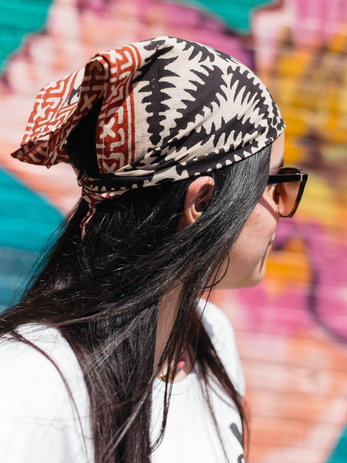 Handcrafted Block Print Cotton Bandana – Treetops Collective