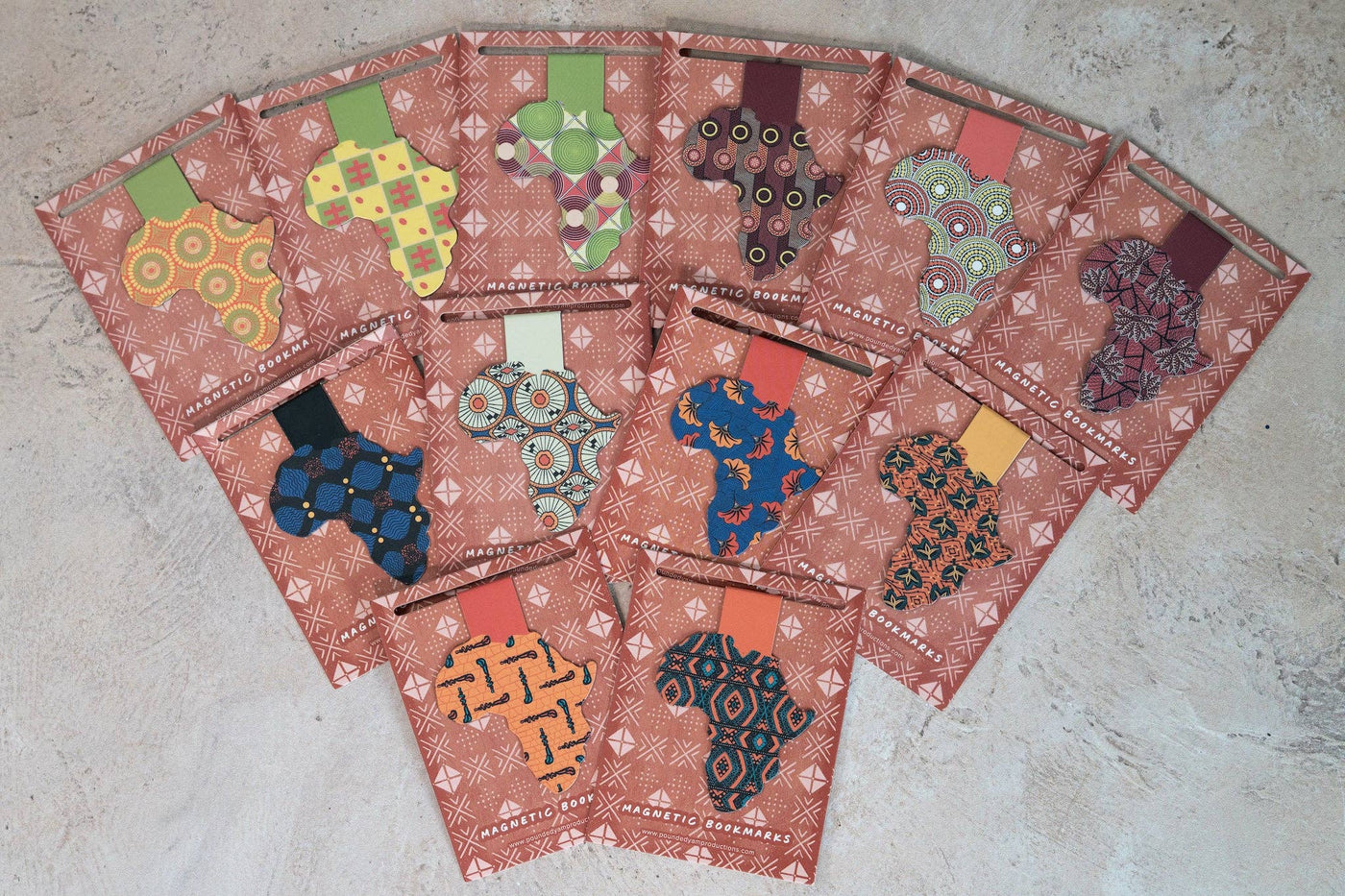 Magnetic Bookmark - African Print (Bloom)