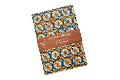 African Print Pocket Notebook - Circles (Ankara)