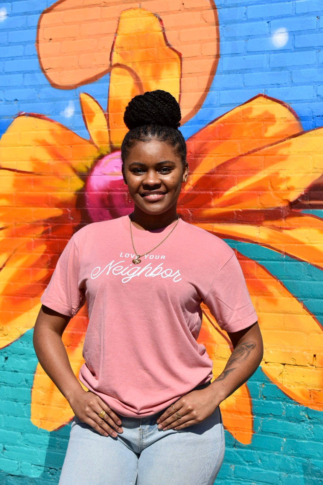 "Love Your Neighbor" T-Limited Edition Pink