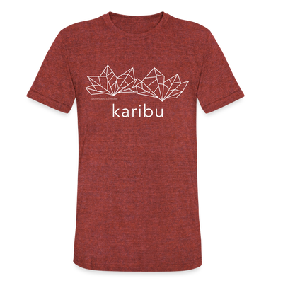 Swahili Welcome Tee - heather cranberry