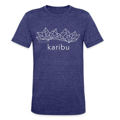 Swahili Welcome Tee - heather indigo