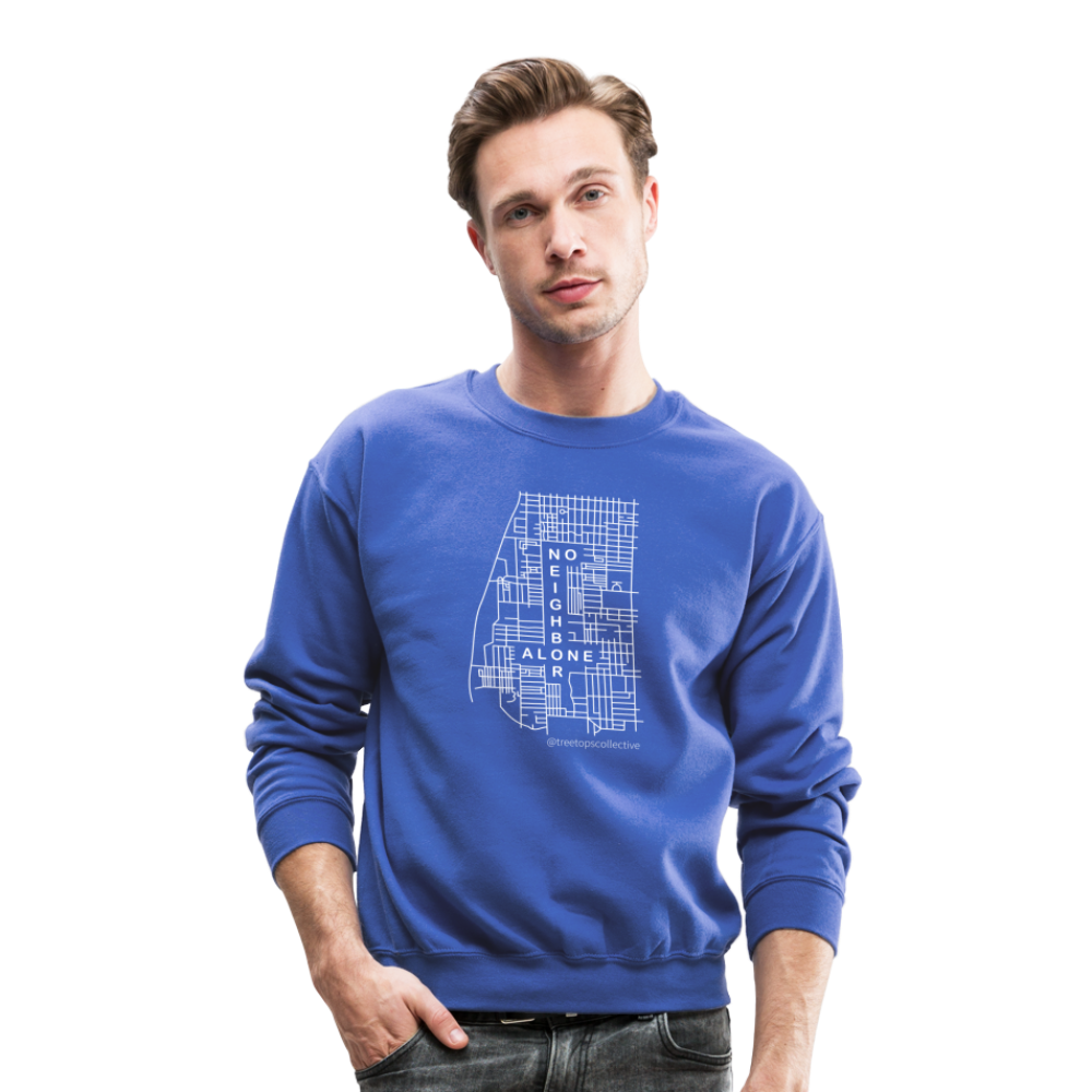 No Neighbor Alone Crewneck Sweatshirt - royal blue