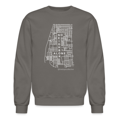 No Neighbor Alone Crewneck Sweatshirt - asphalt gray