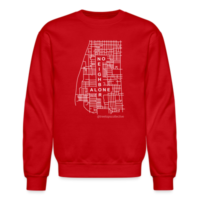 No Neighbor Alone Crewneck Sweatshirt - red
