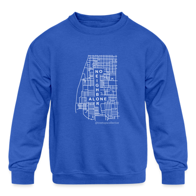 Kids' No Neighbor Alone Sweatshirt - royal blue