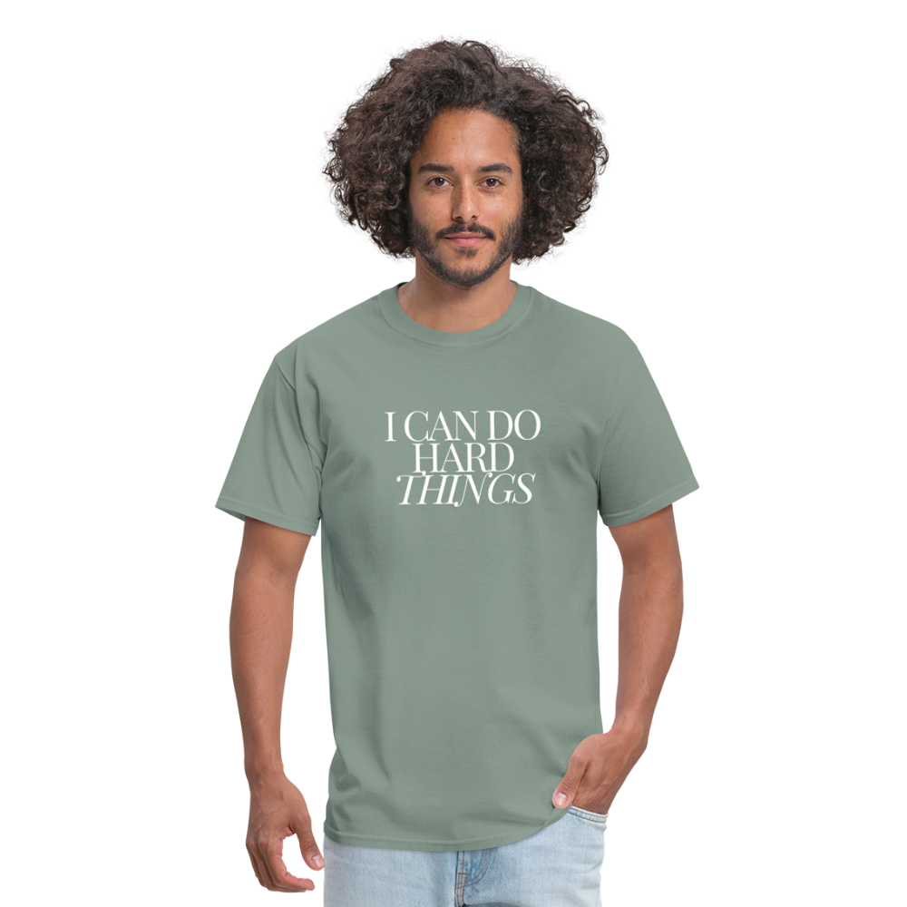 I Can Do Hard Things Men's Tee - sage