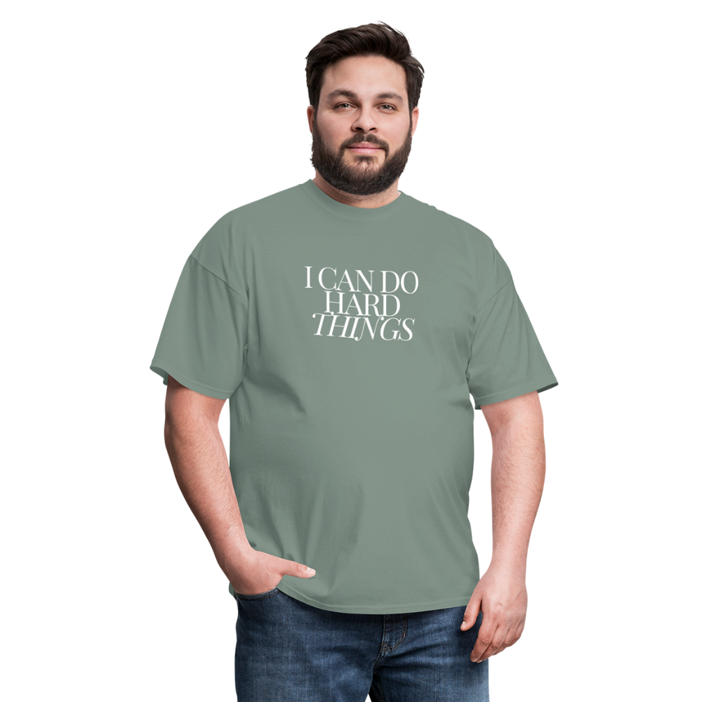 I Can Do Hard Things Men's Tee - sage